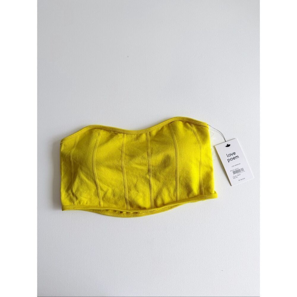 Love Poem Seamless Tube Top size M/L color Lemon